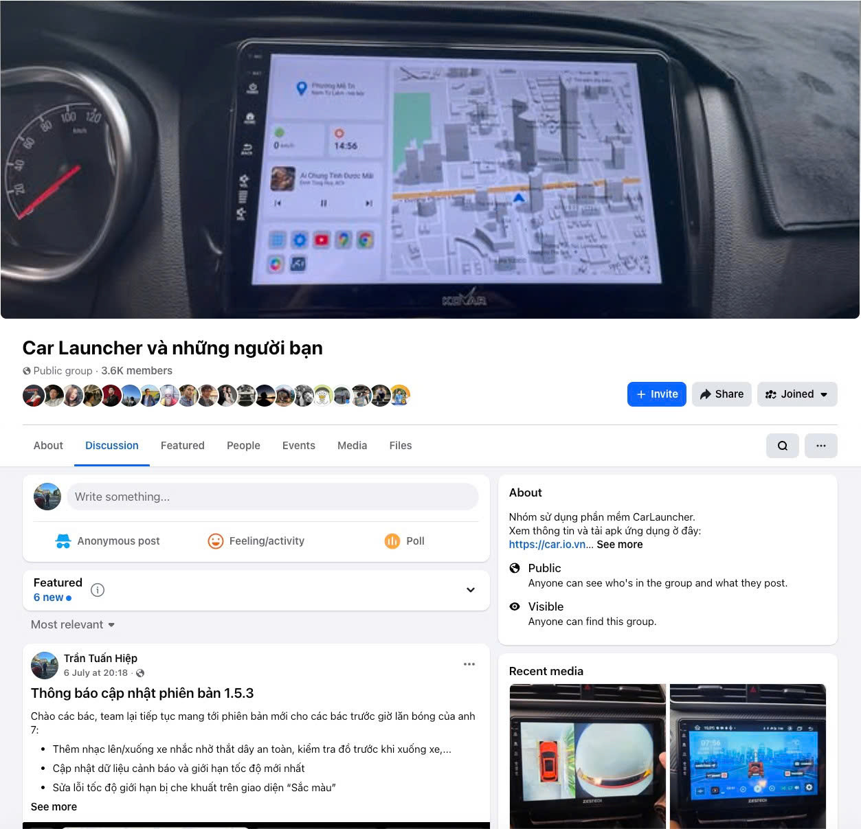 Nhóm Facebook Car Launcher và những người bạn